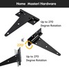 HOME MASTER HARDWARE 10 Inch T-Strap Heavy Duty Black Hinges