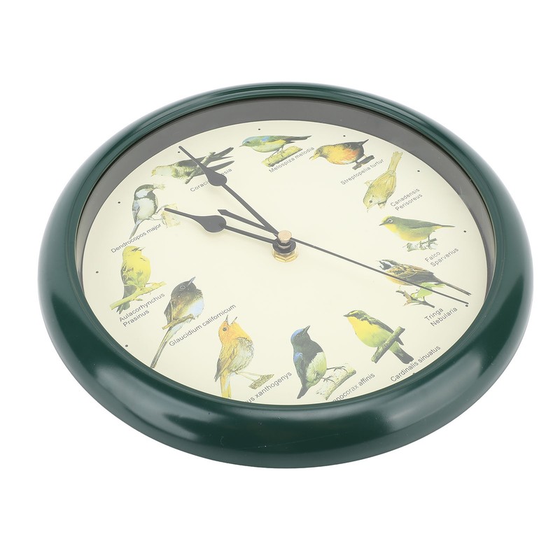 10 Inch Wall Clock Multipurpose Cuckoo Round Silent Punctual Bird
