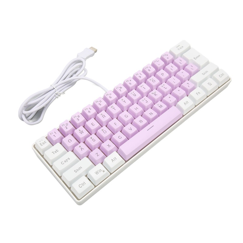Gaming Keyboard USB 61 Keys RGB Backlit Ergonomic Contrast Color