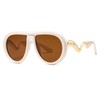 SHEEN KELLY Oversized Trendy Polarized Aviator Sunglasses for Women Men