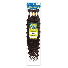 AliTress New Deep Bulk Hair For Braiding No Weft Micro Braiding Hair Extensions (Off Black (1b), 24"-26")