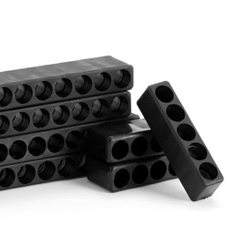 UUYYEO 10 Pcs 6 Holes Plastic Hex Shank Screwdriver Bit Holders Screw Bit Racks Drill Head Storage Cases Driver Bit Organizers