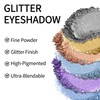 Erinde Grey Glitter Eyeshadow Palette, Matte Glitter Eyeshadow Palette, Waterproof