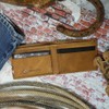 HOOEY Bi-Fold Leather Men's Wallet (Hands-Up - Sunset Serape)