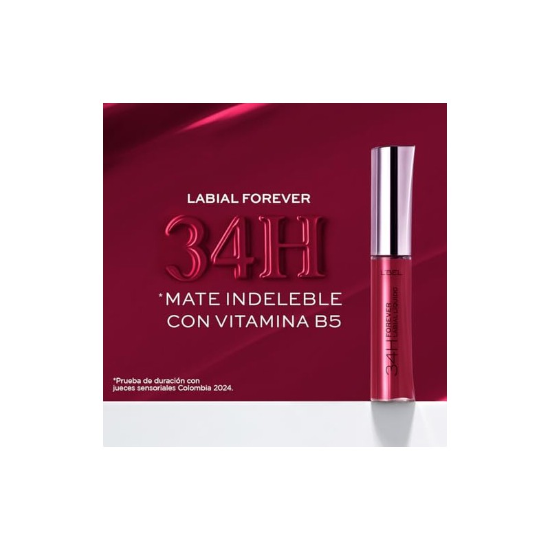 L'BEL - Forever Labial Líquido Mate Rouge Ardent 6,5 g,