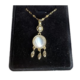 Collar Atrapasueños Chapado En Oro 18k para mujer Con Cadena + Caja Regalo original para novia esposa mamá