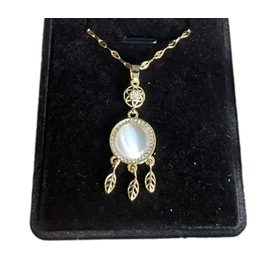 Collar Atrapasueños Chapado En Oro 18k para mujer Con Cadena + Caja Regalo original para novia esposa mamá