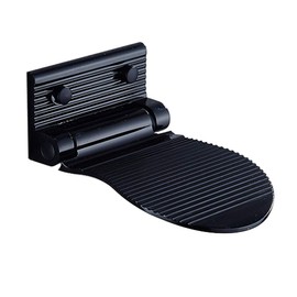 Shower Foot Rest,Heavy Duty Aluminum Alloy Non-Slip Foldable Grip Shower Foot Rest Shaving Bathroom Shower Foot Step for Woman Men Shower Equipment (Black)
