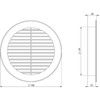 Ø 150mm / 6 inch Black Plastic Ventilation Grille -
