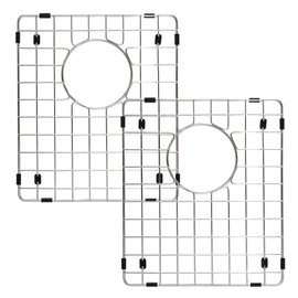 15"x13" Inches Set of Two - Sink Protectors for Kitchen Sink - Sink Grate for Bottom of Kitchen Sink - Kitchen Sink Rack - Sink Bottom Grid - Stainless Steel Sink Protector