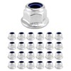 QWORK® 25PCS M6 Lock Nut with Nylon Insert - 304