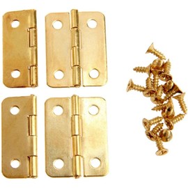 10Pcs Bronze Mini Hinges,Retro Door Hinges,Iron Jewelry Box Hinges with Screws,DIY Cabinet Hinge Hardware for Cabinet and Furniture Furniture Crafts(18x16mm)
