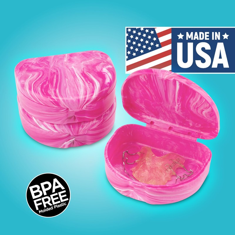 Practicon Marble Retainer Cases, Orthodontic Aligner Case, Mouth Guard Holder