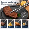 Foyohaven Stainless Steel Kitchen Tongs Set of 3, 6-11.5in Non-Slip