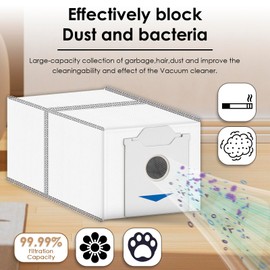 (6 Pack) N30 Omni Replacement Dust Bags Compatible With ECOVACS DEEBOT N30 Omni / N30 Pro Omni robotic vacuum cleaner, With Activated Carbon Filter layer, Disposable Bags, Vacuum Bag, Canister Bags