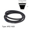 sourcing map XPZ1420/3VX560 Drive Belt 1420 mm Pitch Length Rubber
