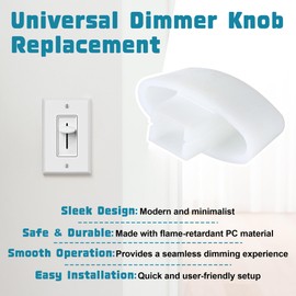 4 Pcs Dimmer Replacement Knob, Dimmer Switch Knob Replacement(White)