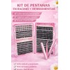 Pestañas Postizas 740 Piezas, Volumen Natural, Kit Profesion Negro D