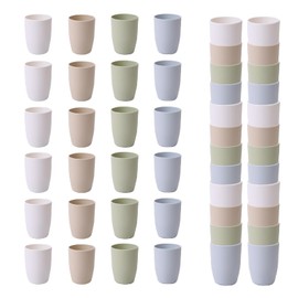 Plastic Cups, Color Cups, Kids, Toddler, Stacking Cups, Toothpaste Cups (4 Colors, 24 Pieces), Mon amulette