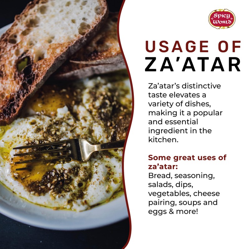 Spicy World Zaatar 7 Ounce LARGE Bag | Traditional Middle