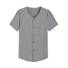 Latuza Men's Bamboo Viscose Button Down Pajama Shirt 2 Pack, Navy/Light Gray, X-Large