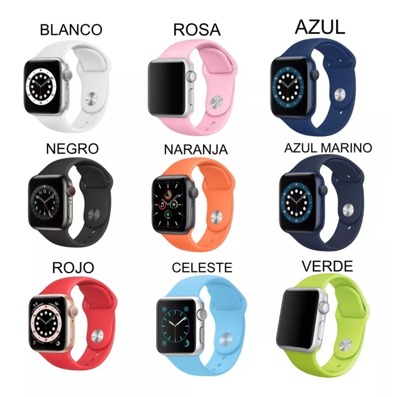 Veraly Correa Goma Tacto Reloj Inteligente Smartwatch 38/40/42/44mm