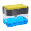 PARENCE soap Dispenser with Sponge, Schwamm, Grey and Transparent, L