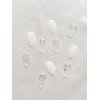 White sequin nails, silver magnet gel, wedding nails, handmade nail