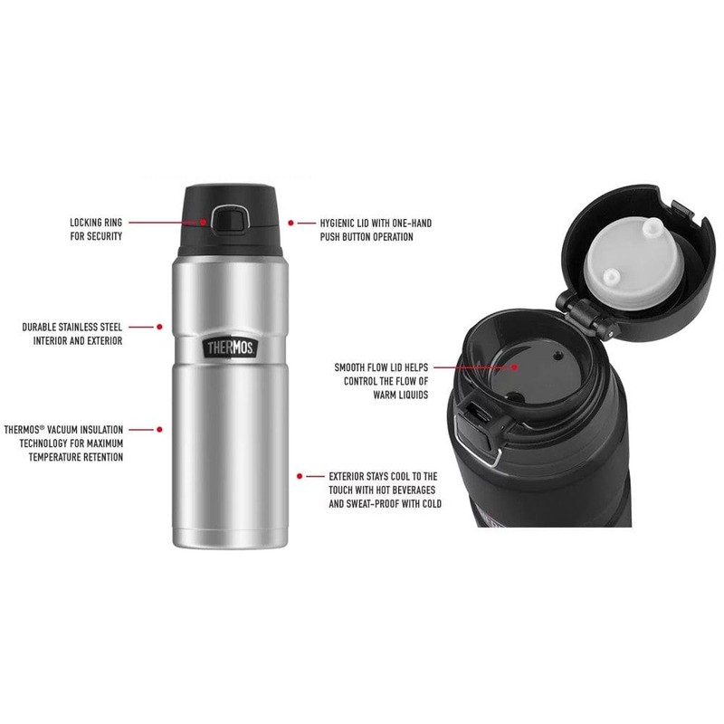 Thermos King Vacuum Insulated Bottle with Flip Lid 710ml -