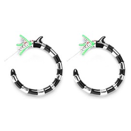 YOFIBRANT Coral Snake Earrings Women Halloween Sandworm Hoop Earrings Halloween Cosplay Jewelry Costume Accessories