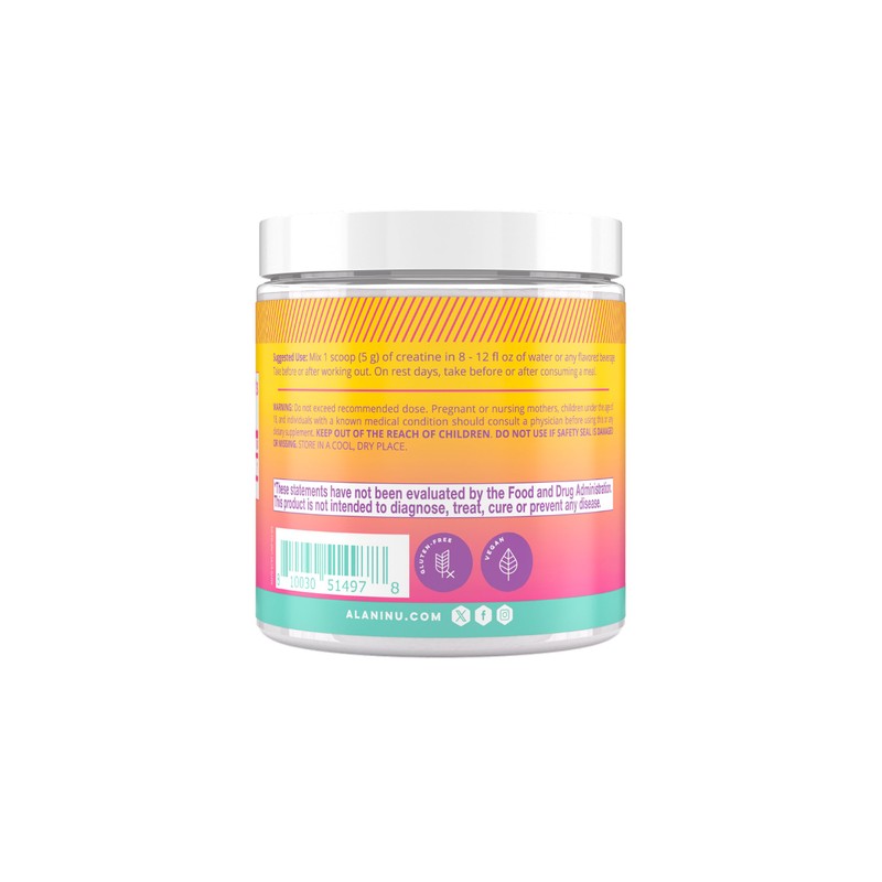 Alani Nu Creatine Monohydrate Powder | Unflavored | Micronized Creatine