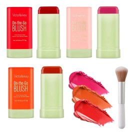 3pzs Maquillaje Colorete En Barra Labios Y Mejillas Natural