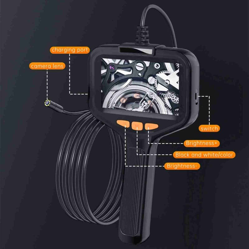 Endoscope Camera with Light, HD 1080P Borescope with 4.3'' Screen