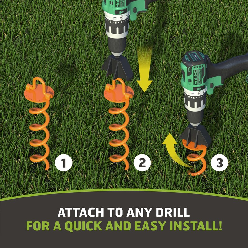 Ground Anchor Installation Tool for Vortex Spiral Screw-In Ground Anchors,