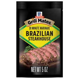 McCormick Grill Mates Marinade, Brazilian Steakhouse, 30 Minute Liquid Marinade, Single Use Pouch, No Waste, Exciting Brazilian-Style Flavor for Chicken, Steak, and More, 5 oz