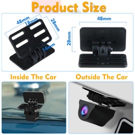 Reversing Camera Bracket 【No Drilling】Rear Window Bracket for Most Rear Camera Dash Cam Rear View Camera Dash Camera Mounting Holder Easy Install 180° Angle Adjustment Reverse Camera Inside the car