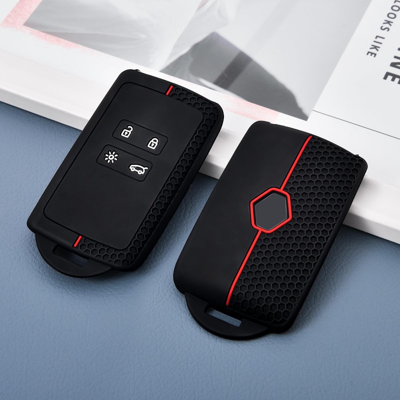 OATSBASF Car Key Case for Renault, 4-Button Key Case Cover