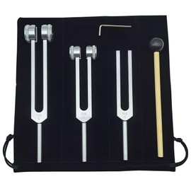 MZY LLC Tuning Fork,Tuning Forks for Healing Set (128Hz, 256Hz, 512Hz), Sound Healing Instruments,Tuning Fork Set for Yoga, Meditation,Chakras,Sound Therapy, Meditation Accessories