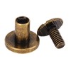 200 Set Chicago Screws Set 9.5x8mm Hard Thick Brass Uniform