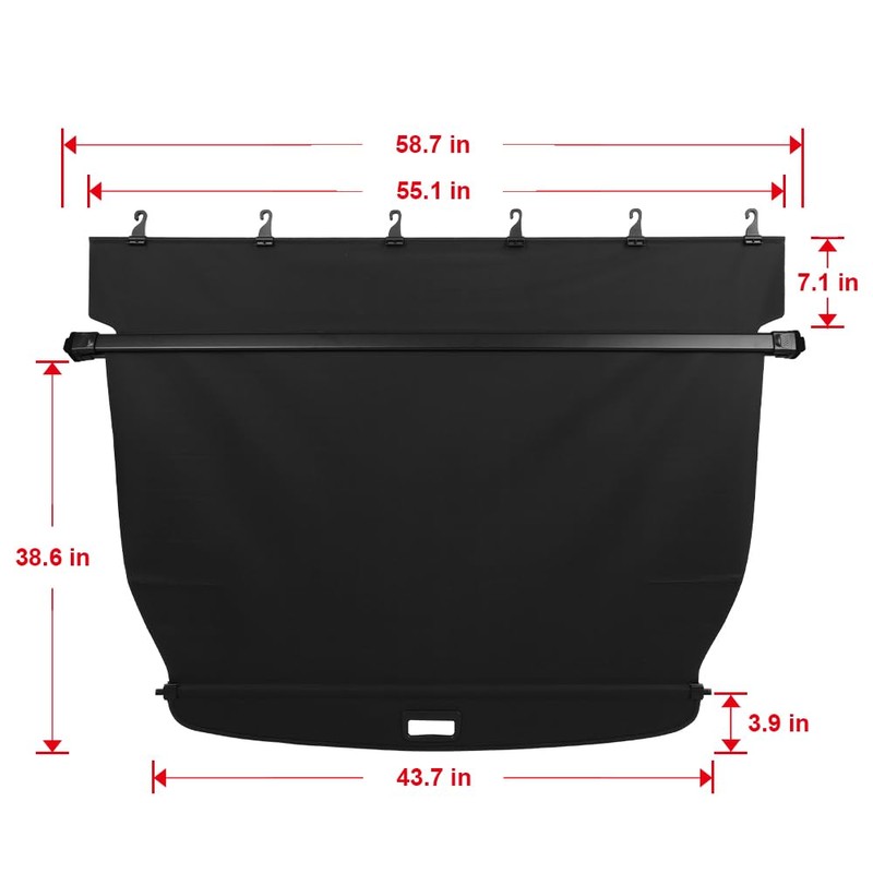 KILOAUTO Cargo Covers Fit for 2006-2013 for Volvo XC90 Trunk