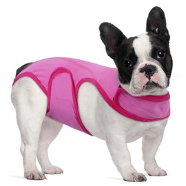 MHaustlie Dog Surgery Recovery Suit Dog Recovery Suit Female Male Comfortable Cone Alternative After Surgery Soft Cotton Preventing Licking Medical Pet Shirts for Large and Small Pets(Pink, XS)