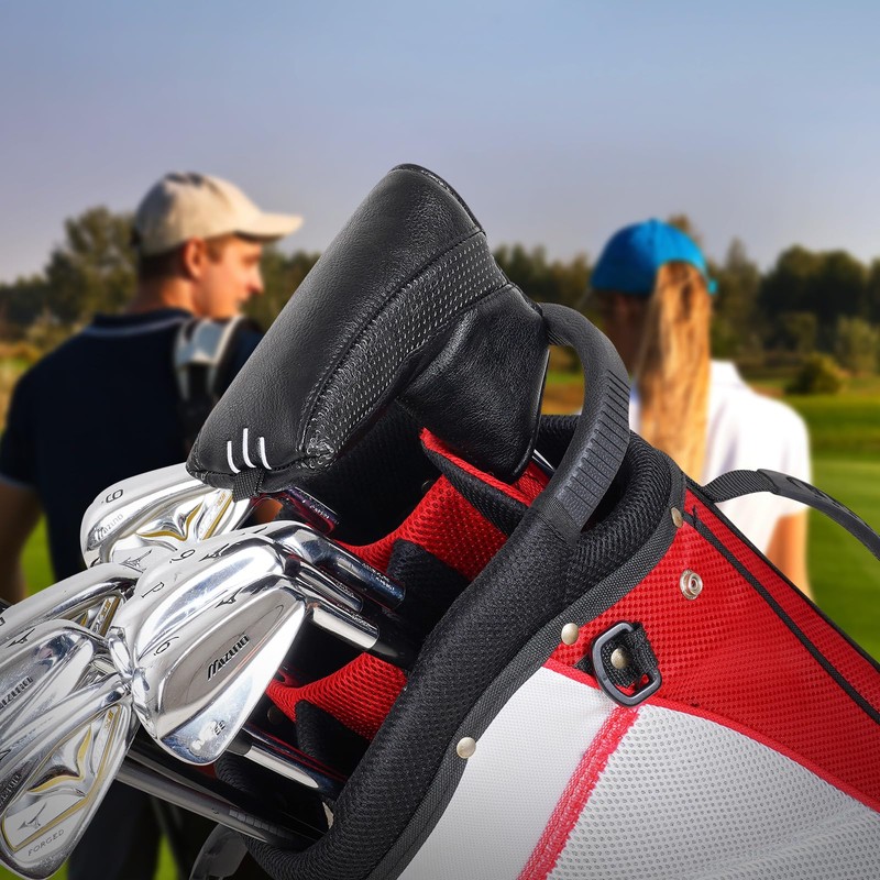 Craftsman Golf Simple Black Blade Putter Headcover with Free Ball