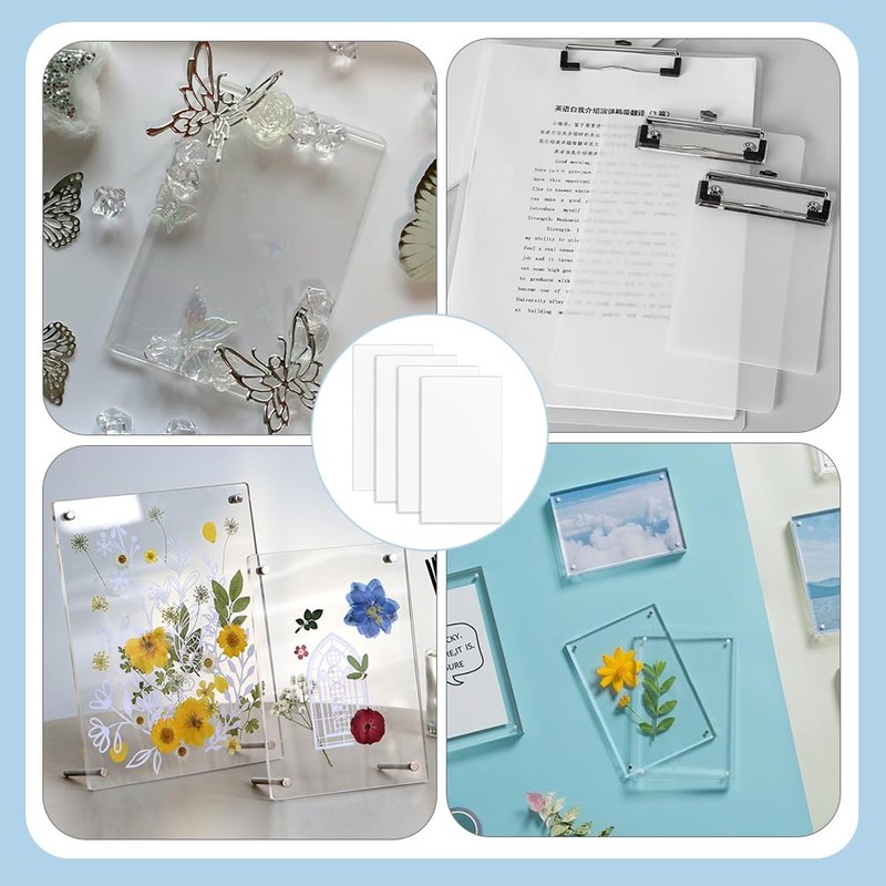 BENECREAT 20pcs Clear Acrylic Sheet 3 mm Thickness 90 x