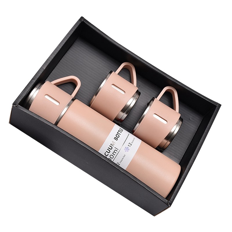 Vacuum Flasks Set Stainless Steel with Handle Portable Insulated Cup
