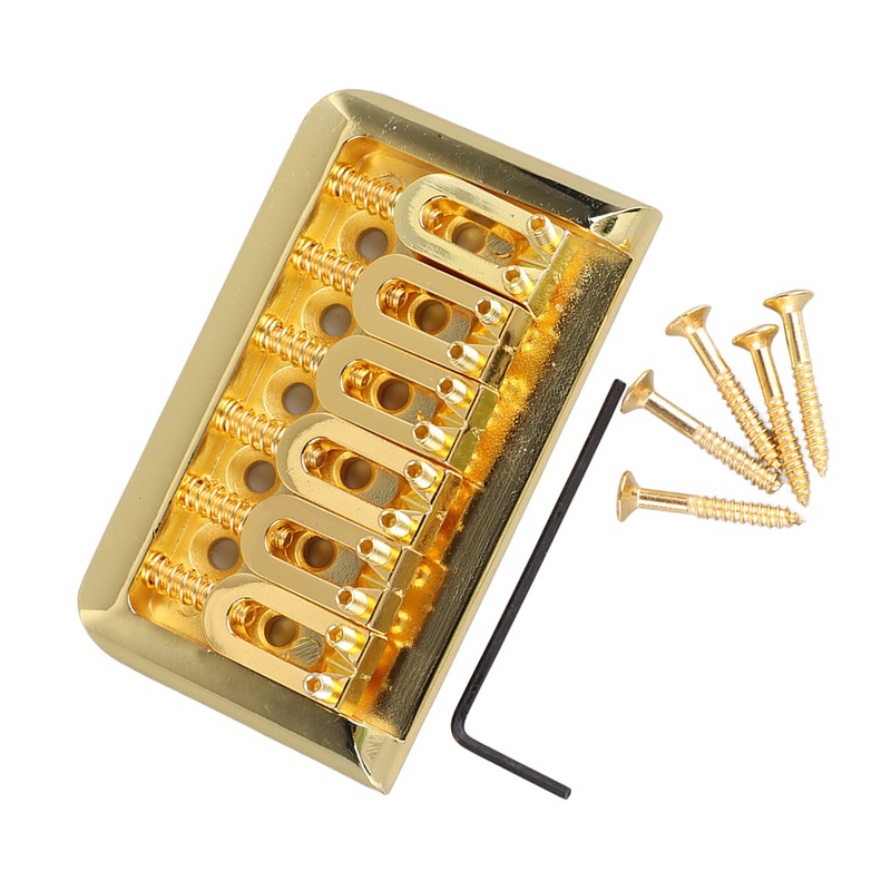 Fixed Hardtail Guitar Bridge U Shape Saddle Bridge Replacement Metal