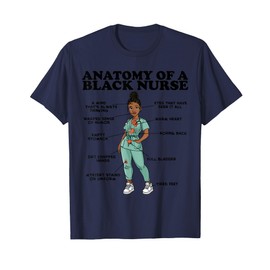 Anatomy of a Black Nurse T-Shirt