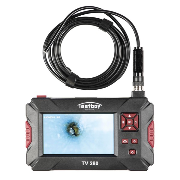 Testboy TV 280 Mobile Endoskopie-Kamera Mit LCD-Anzeige, Inspektionskamera (Bis Zu