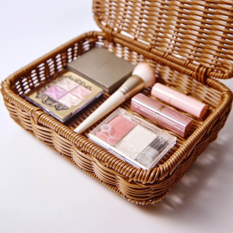Belle Maison Makeup Box, Washable, Rattan Style Box