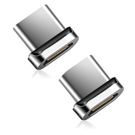 Magnet Type to C Converter Adapter, PD Terminal, Set of 2, (USB3.1, 40Gbps, PD100W, 4K/60Hz), 24-Pin Thunderbolt 3, Compatible with MacBook Pro, Air, Pad Pro, and Other USB C Devices