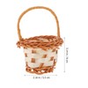 TOVINANNA 6pcs Miniature Woven Baskets with Handles Tiny Flower Baskets